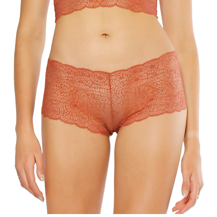 Women's Copper Luxe Lace Boxer Without Elastics